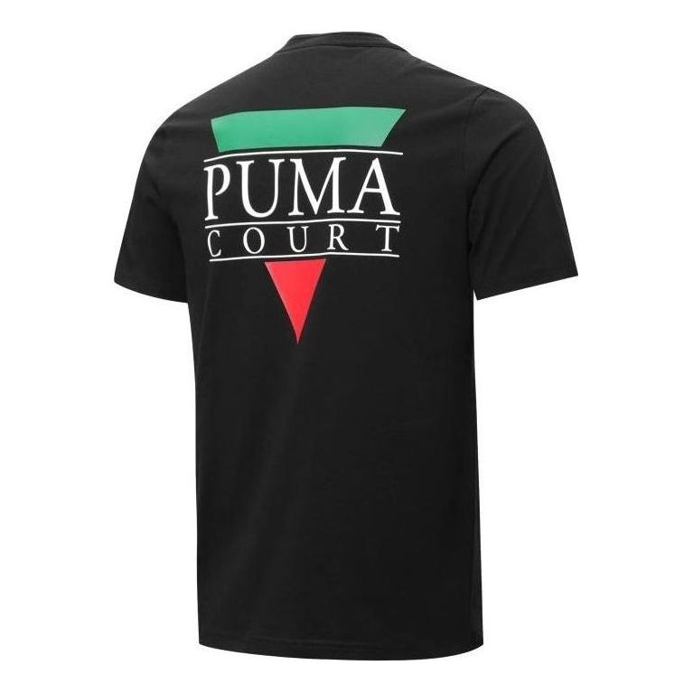 PUMA Tennis Club Graphic Tee 'Black' 536958-01 - 2