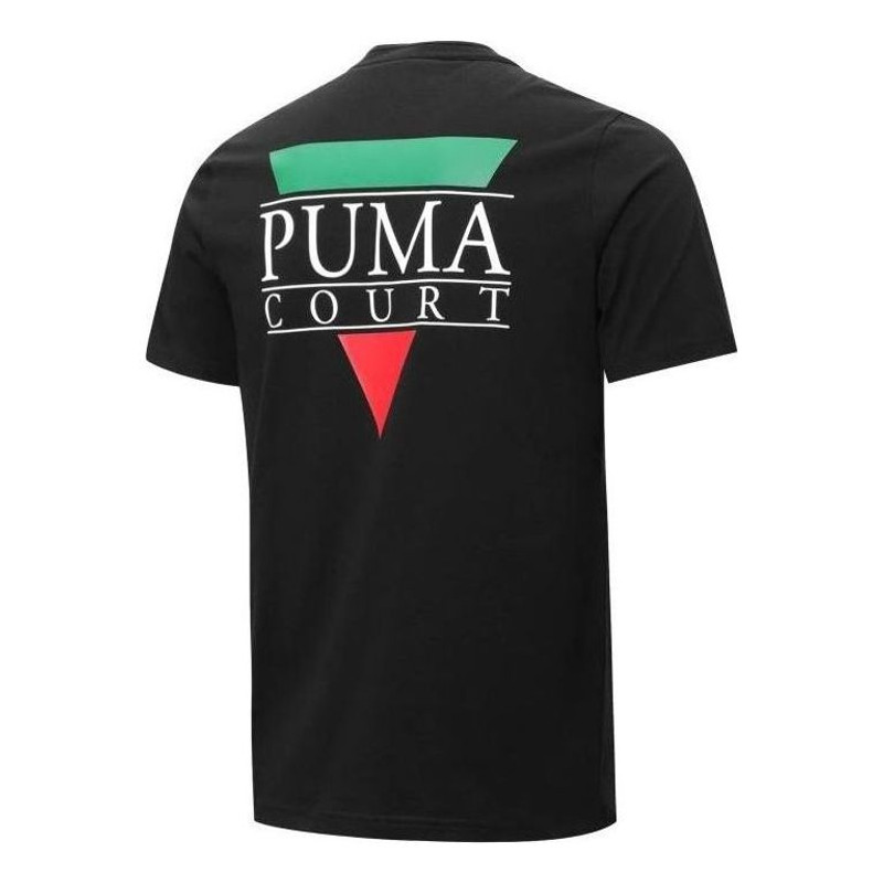 PUMA PUMA Tennis Club Graphic Tee 'Black' 536958-01 outlook