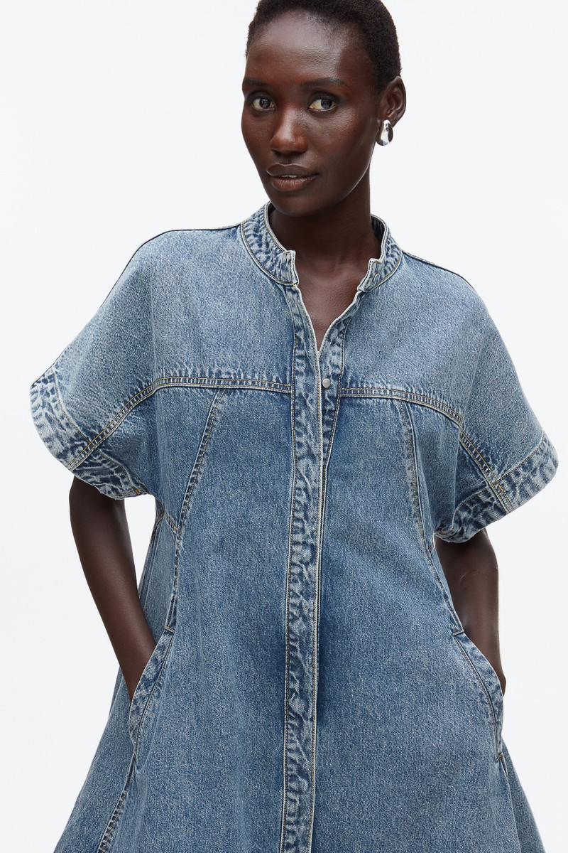 Trapeze Light Denim Dress 5