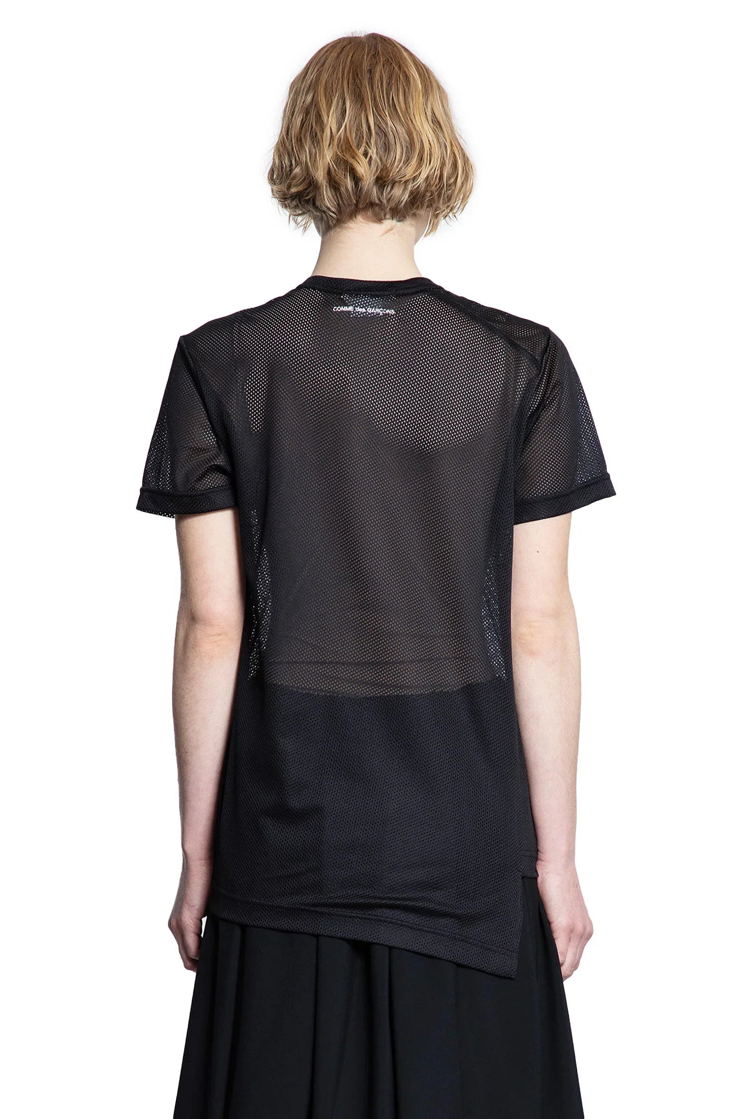 Asymmetric-Nylon-Mesh-T-Shirt - 3