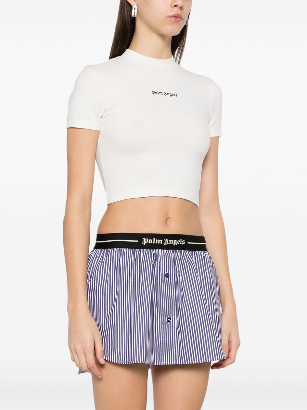 embroidered-logo T-shirt - 3