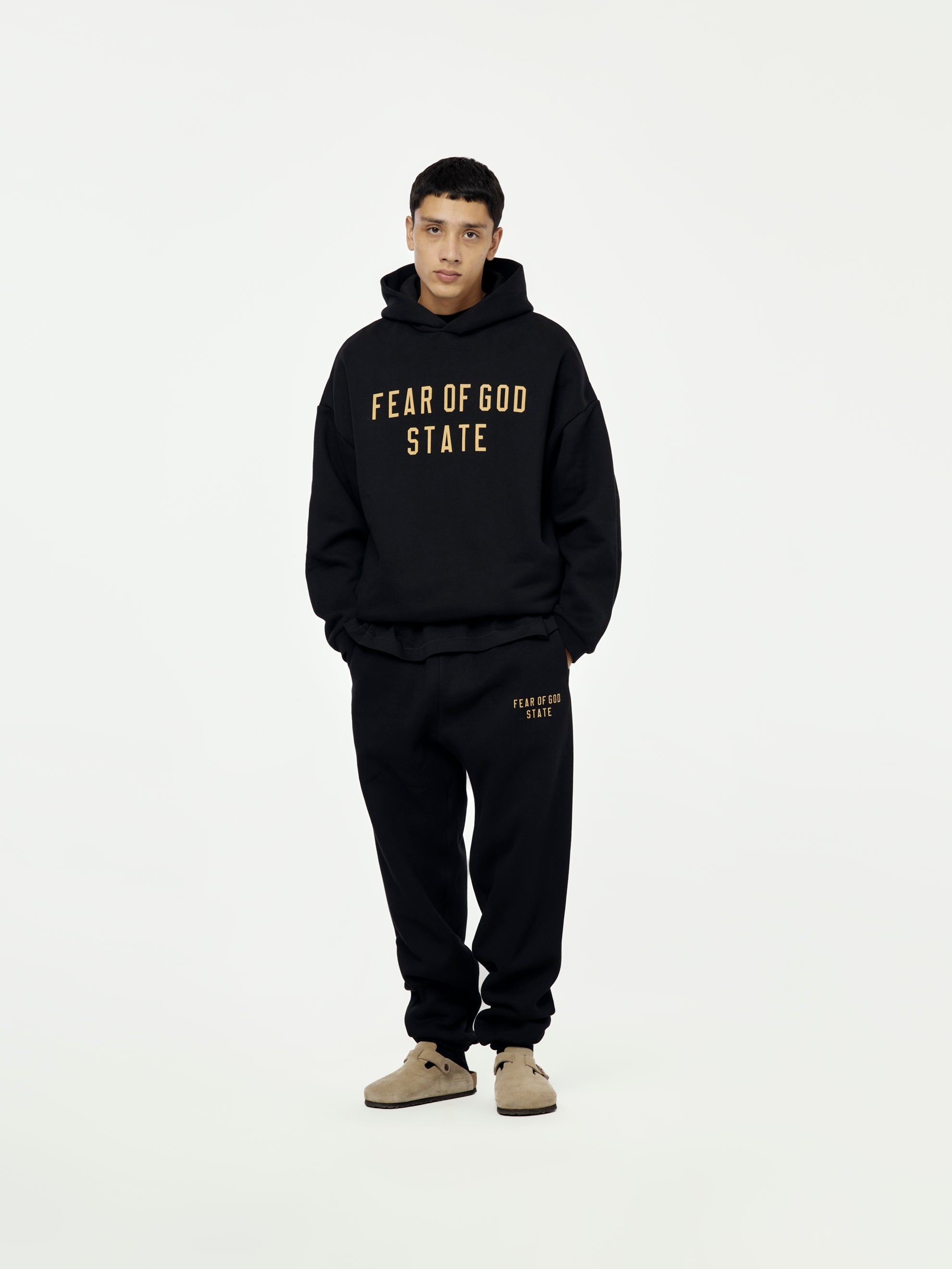 FLEECE HOODIE (BLK) - 4