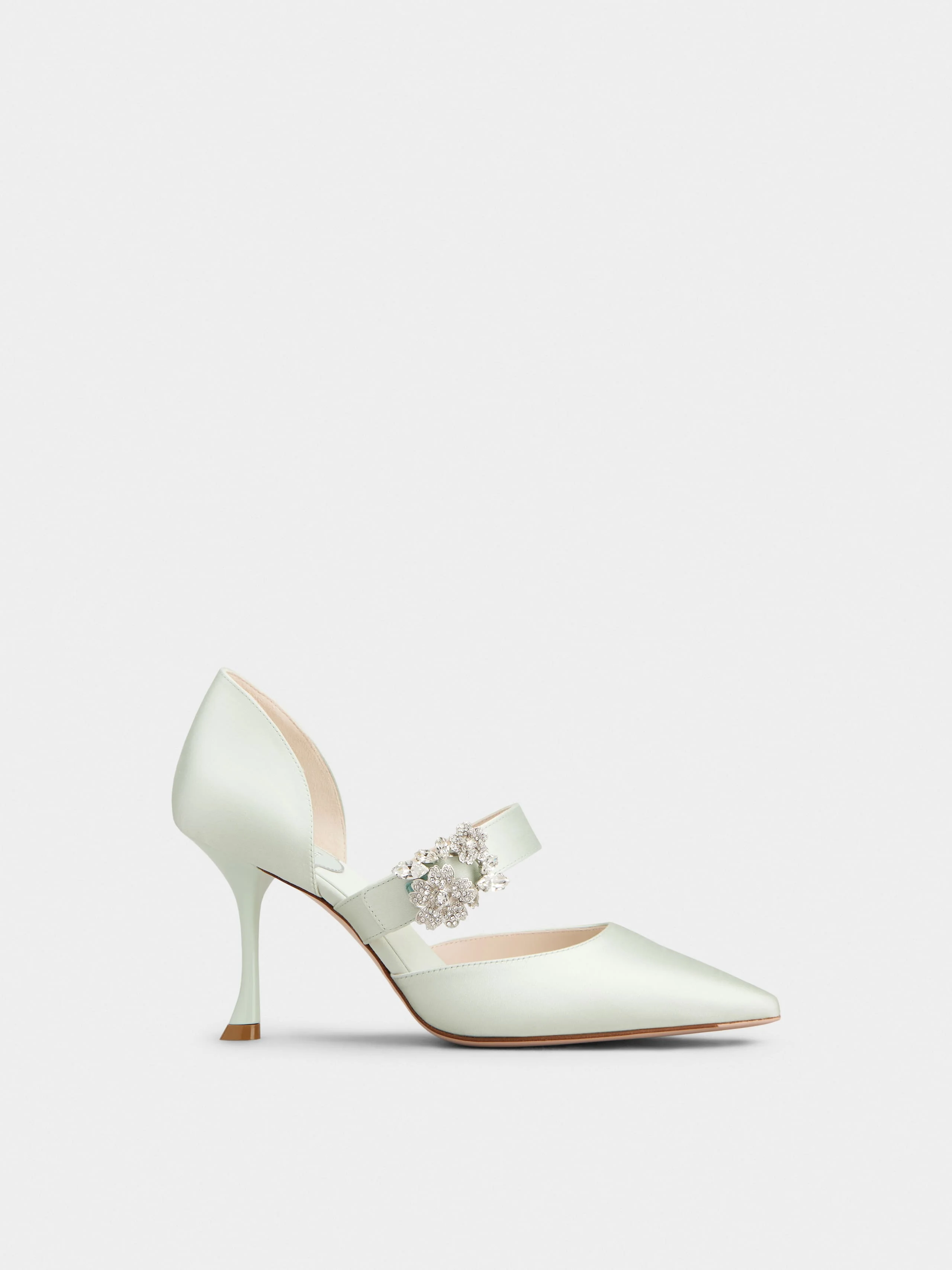 Efflorescence D'Orsay Mary Jane Pumps in satin - 1