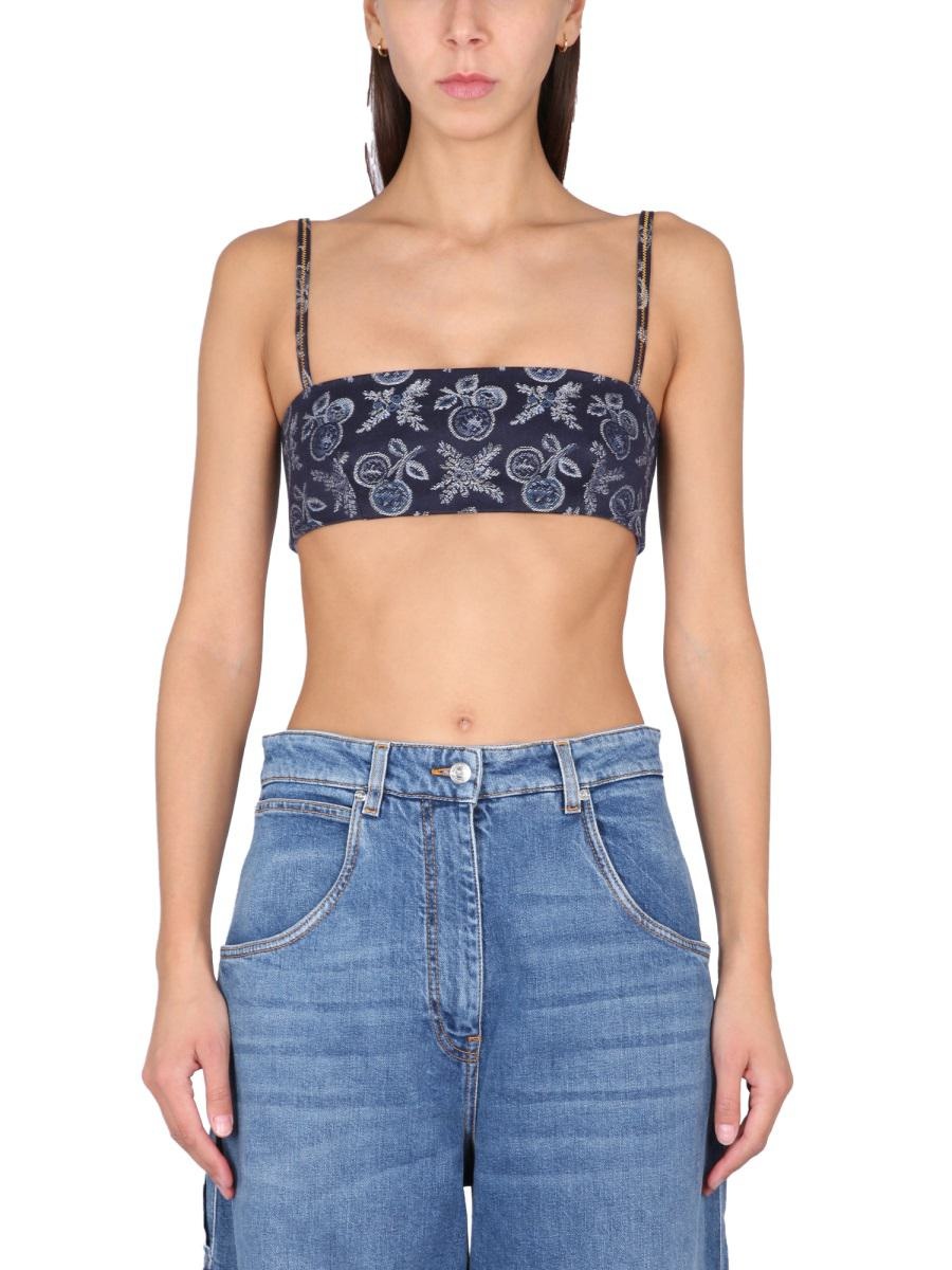 ETRO JACQUARD DEMIN BRALETTE TOP - 1