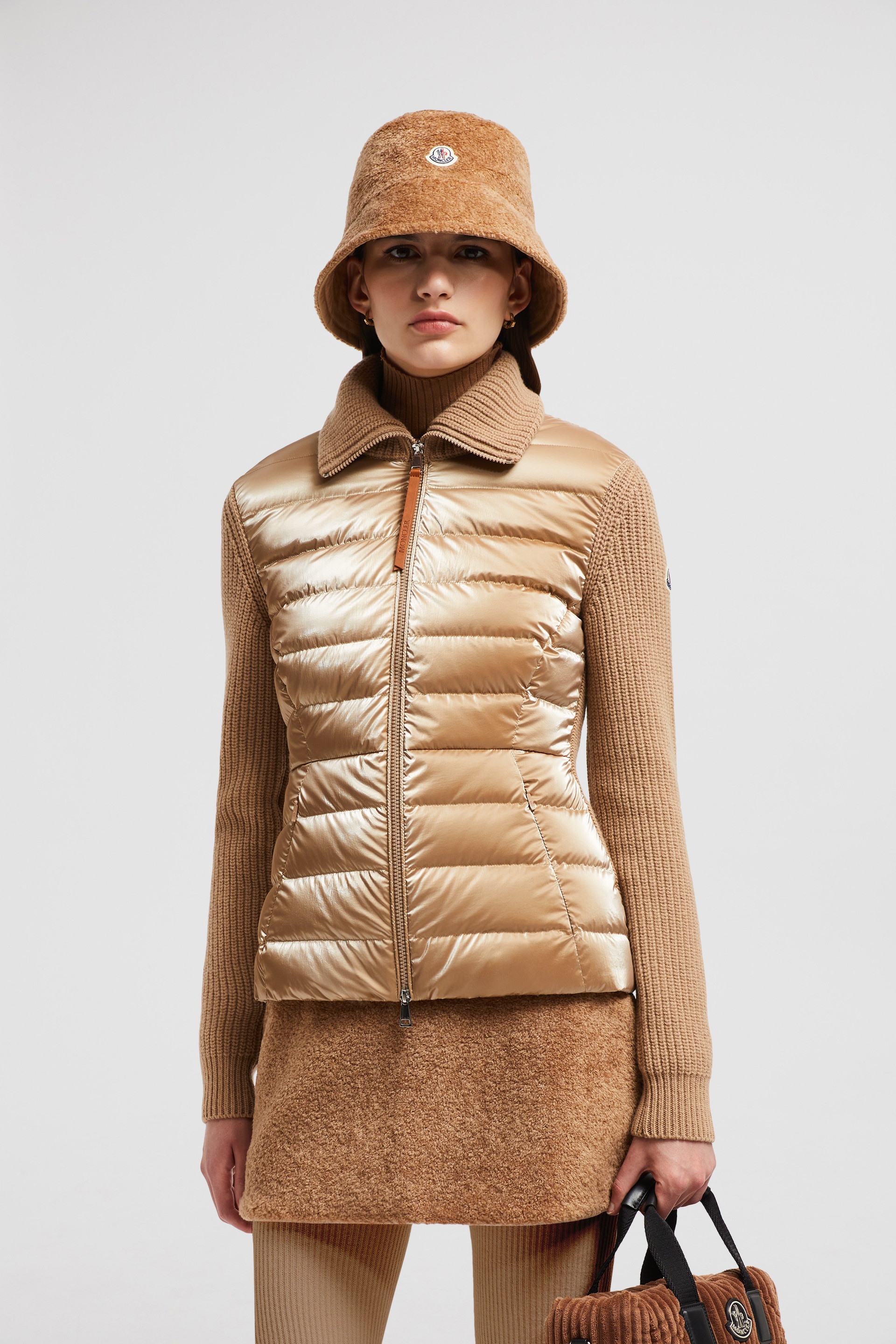 Padded Wool Zip-Up Cardigan - 2