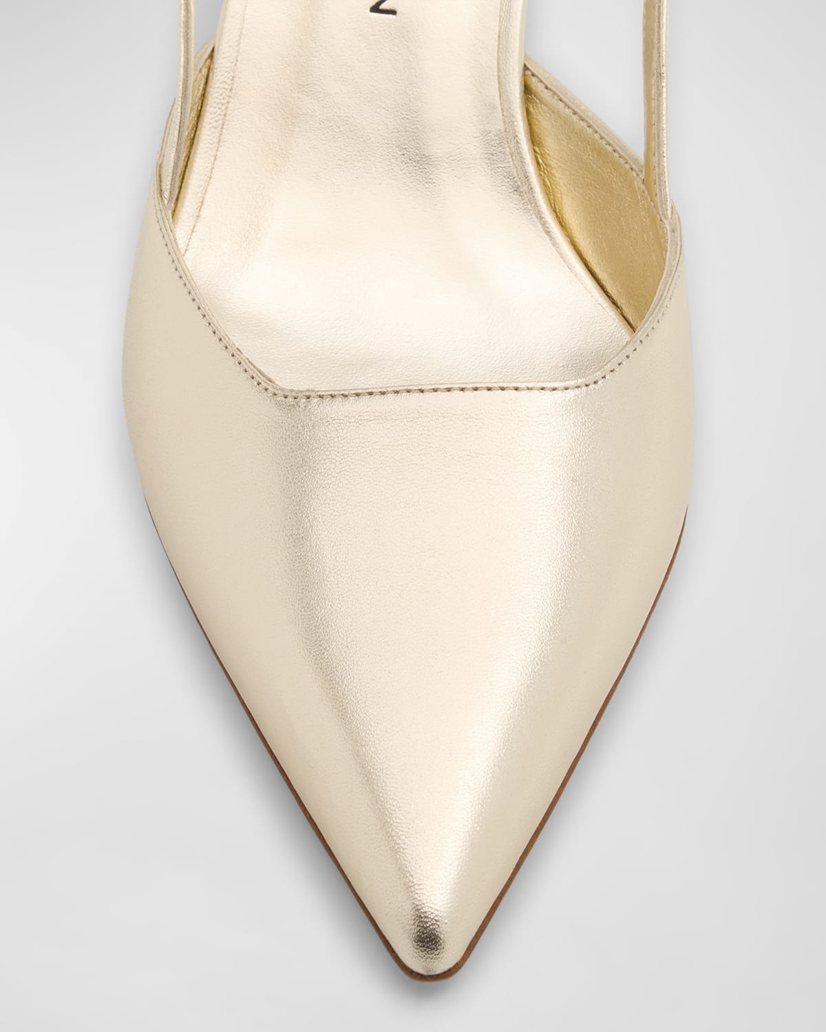 Vinnie Metallic Kitten Slingback Pumps - 6