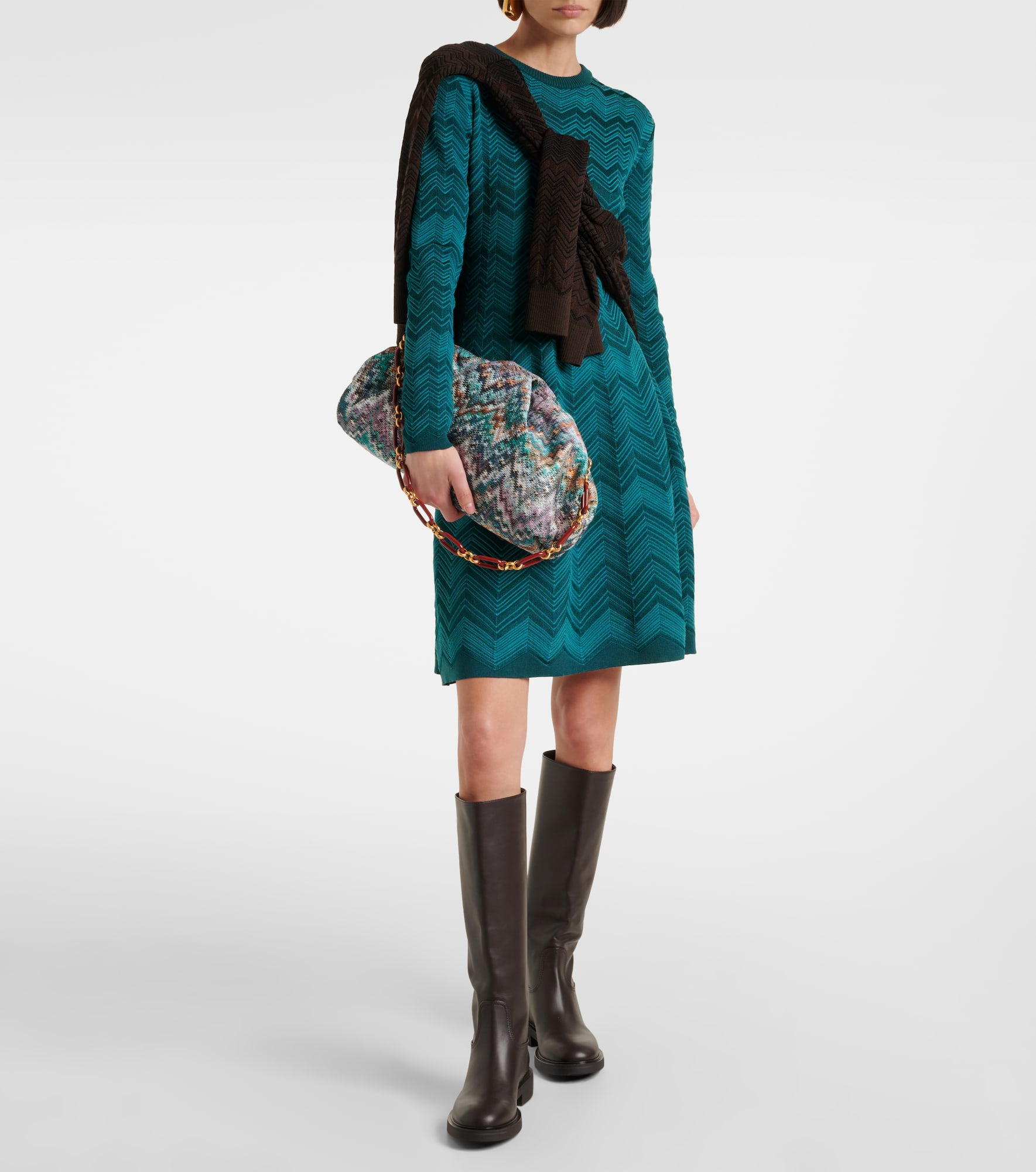 Zigzag knitted minidress - 2