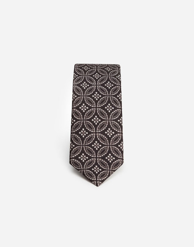 Dolce & Gabbana Tie-print silk jacquard blade tie (6 cm) outlook