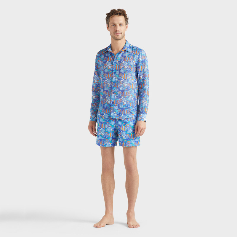 Vilebrequin Men Ramie Shirt Fishy Vibes outlook