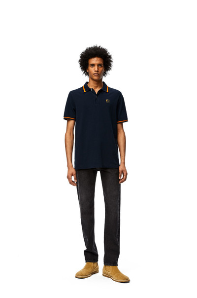 Loewe Anagram embroidered polo in cotton outlook