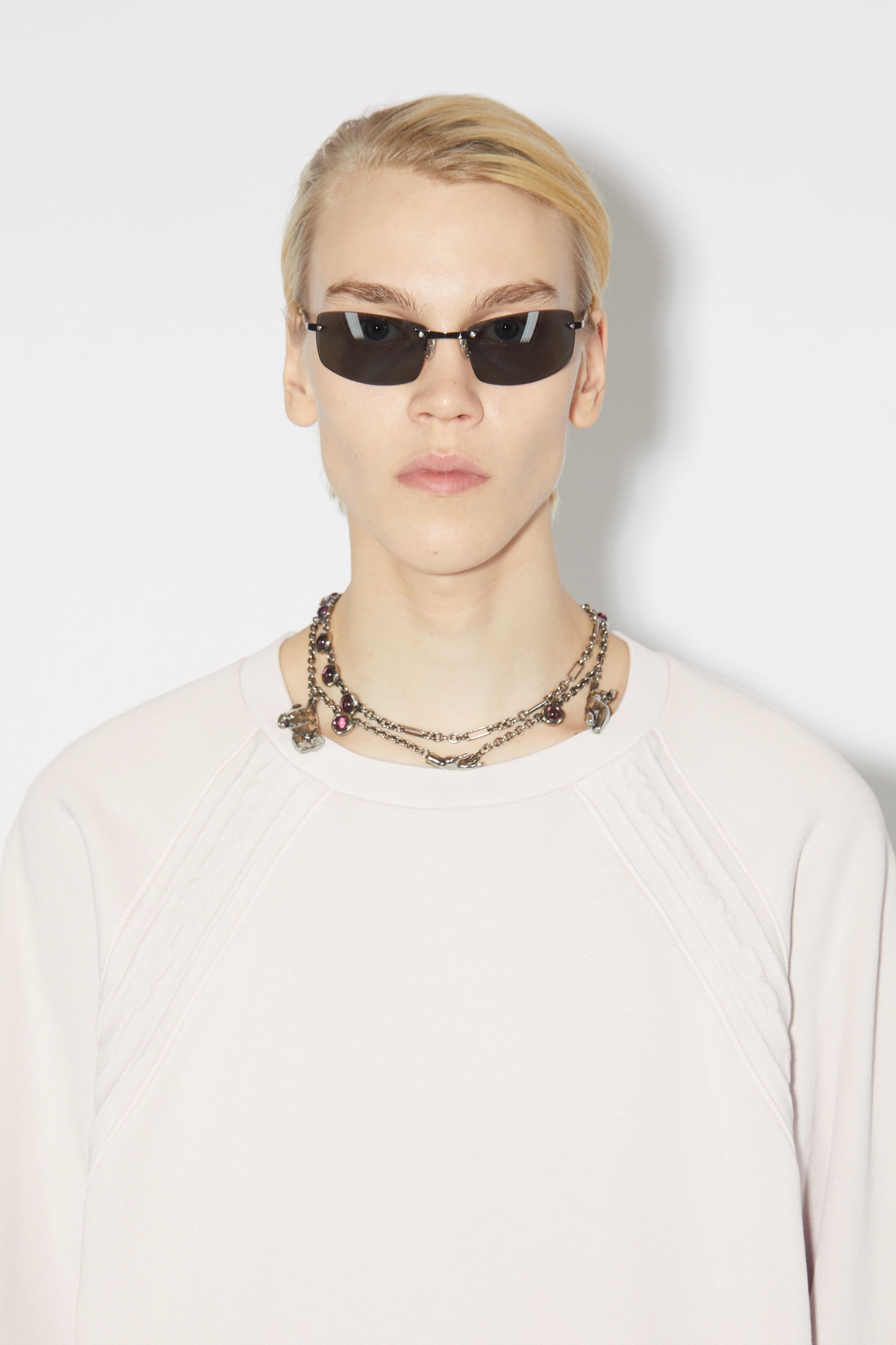 Logo tape sweatshirt - Cold white - 4
