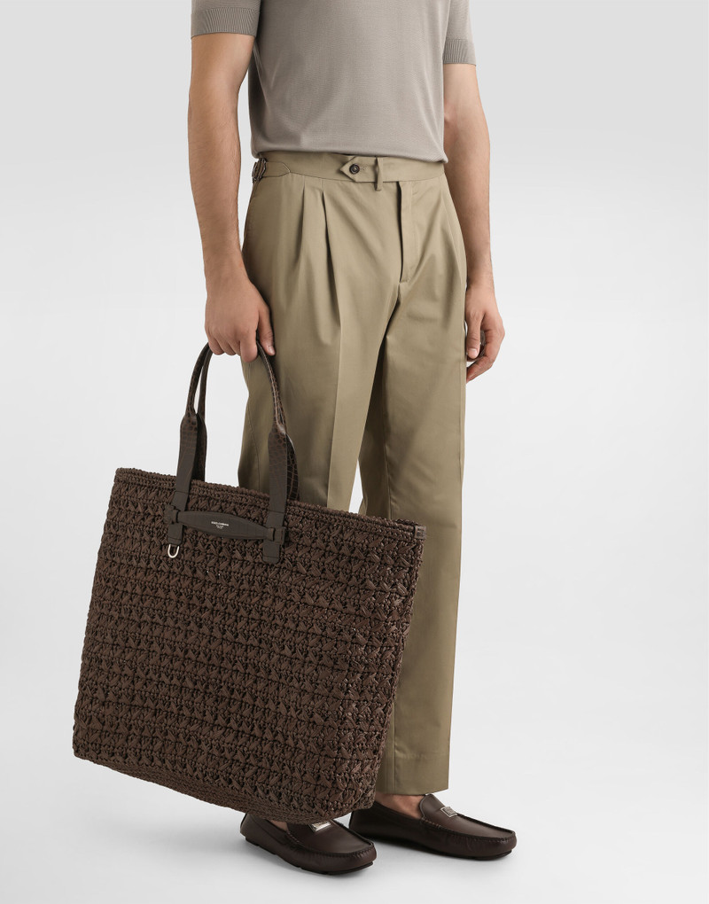 Dolce & Gabbana Raffia crochet shopper outlook