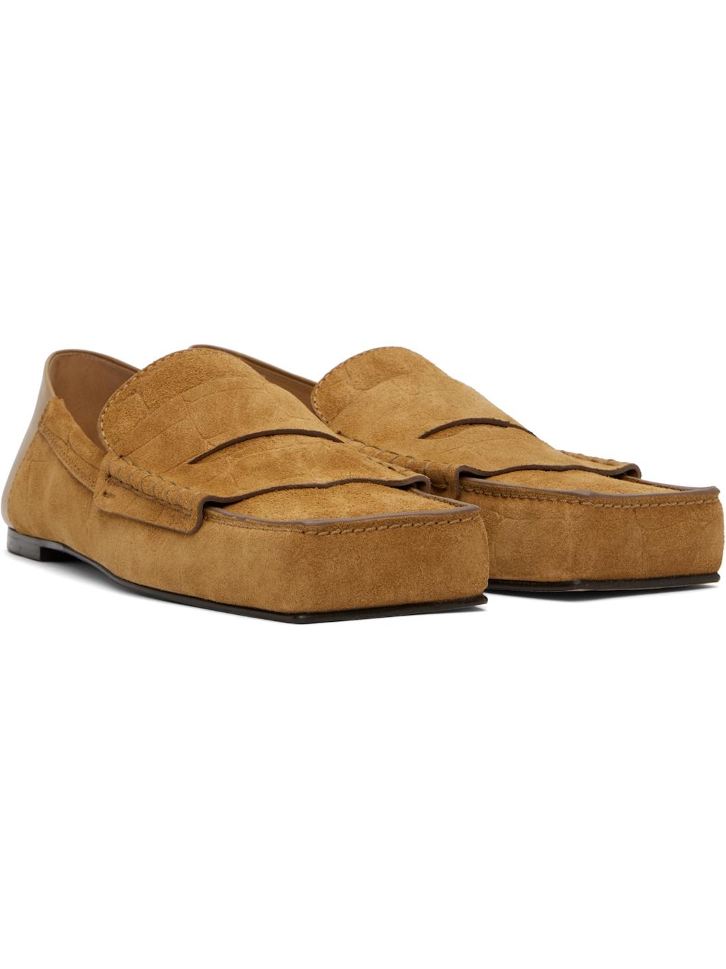 Tan La Croisière 'The Carré' Loafers - 4