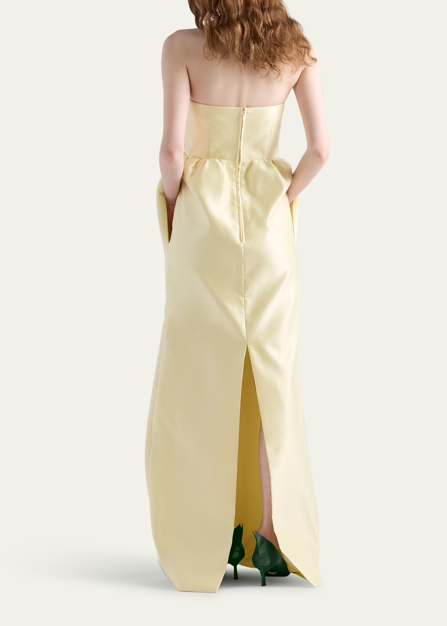 Long Double Satin Dress - 3