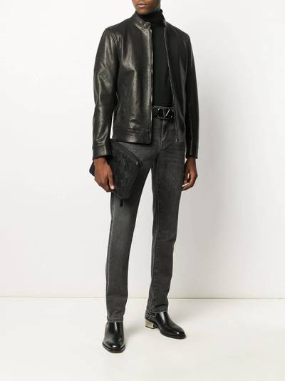 Dolce & Gabbana leather bomber jacket outlook