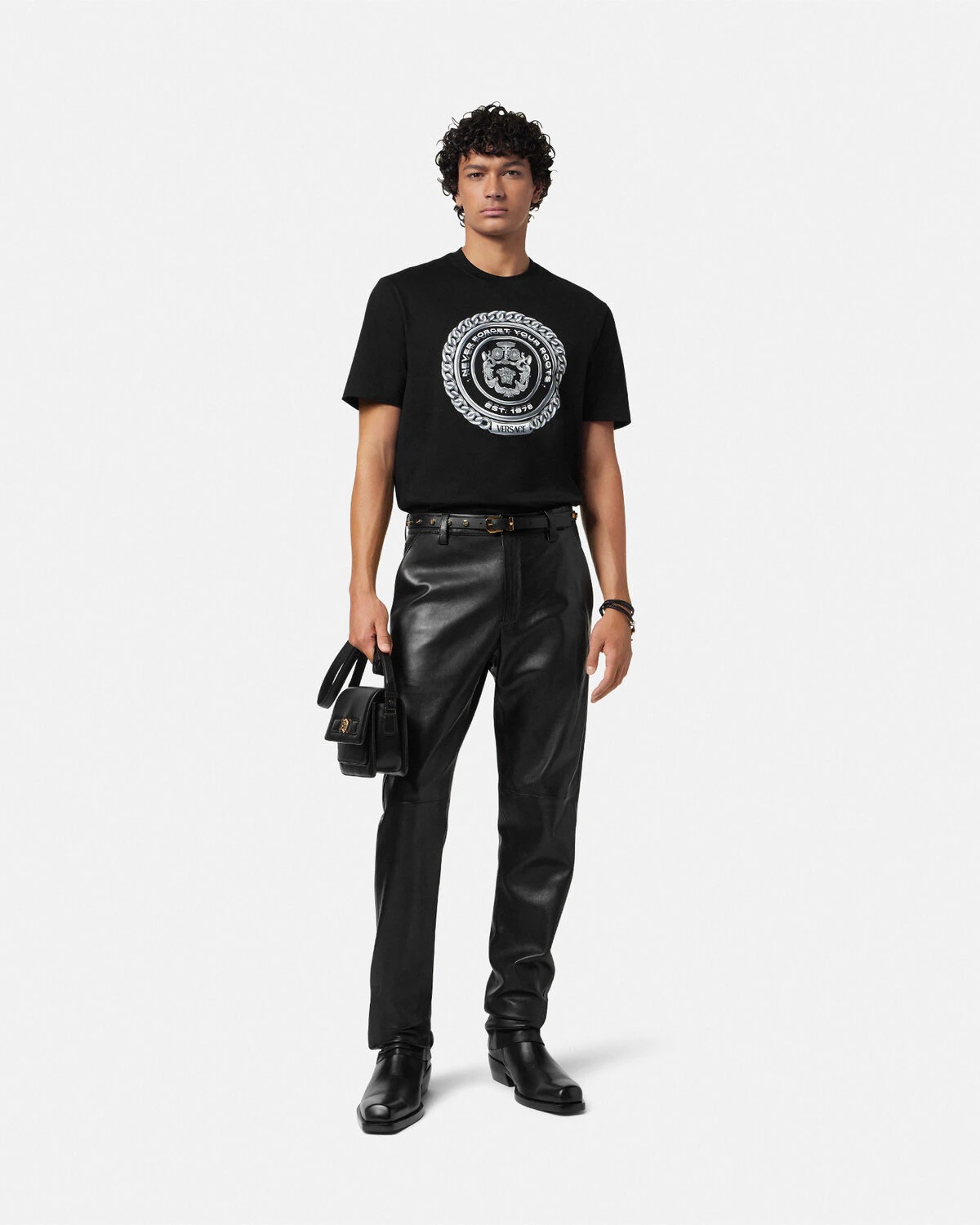 Regular-Fit Plongé Leather Pants - 2