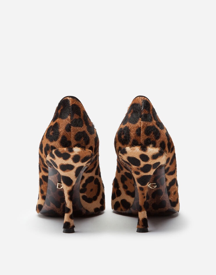 Leopard-print pony hair pumps - 3