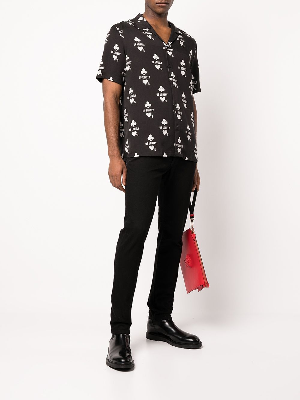 Klub Of Hearts-print shirt - 2