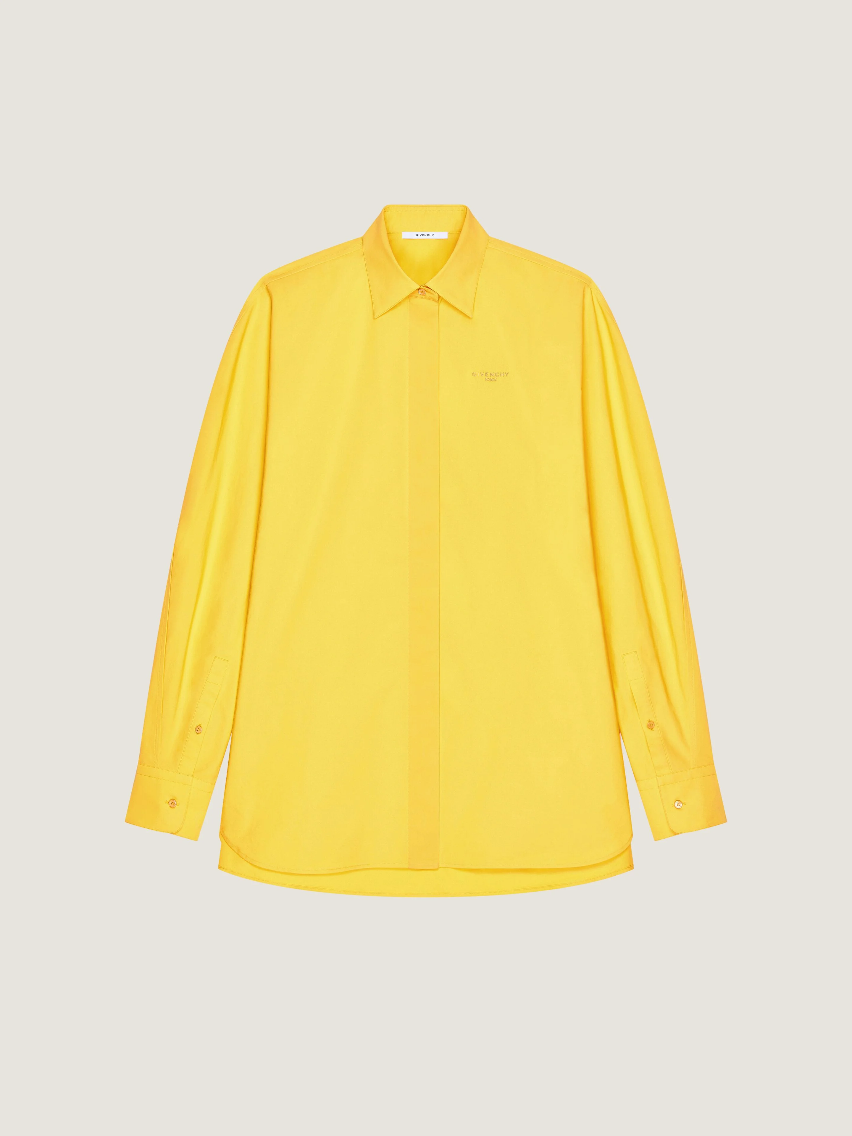 COCOON SHIRT IN POPLIN WITH GIVENCHY PARIS EMBROIDERY - 1