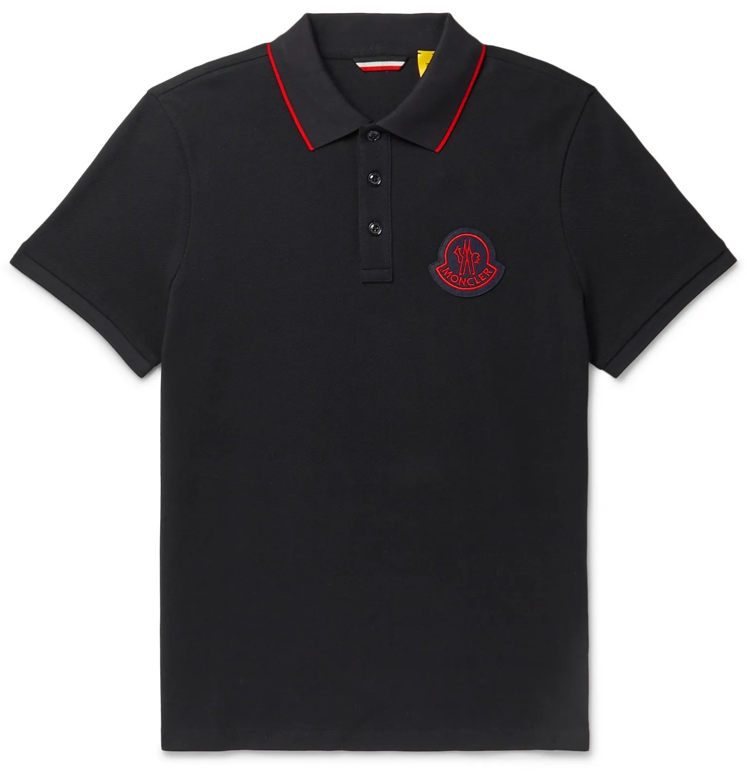 Slim-Fit Contrast-Tipped Logo-Appliquéd Cotton-Piqué Polo Shirt - 1