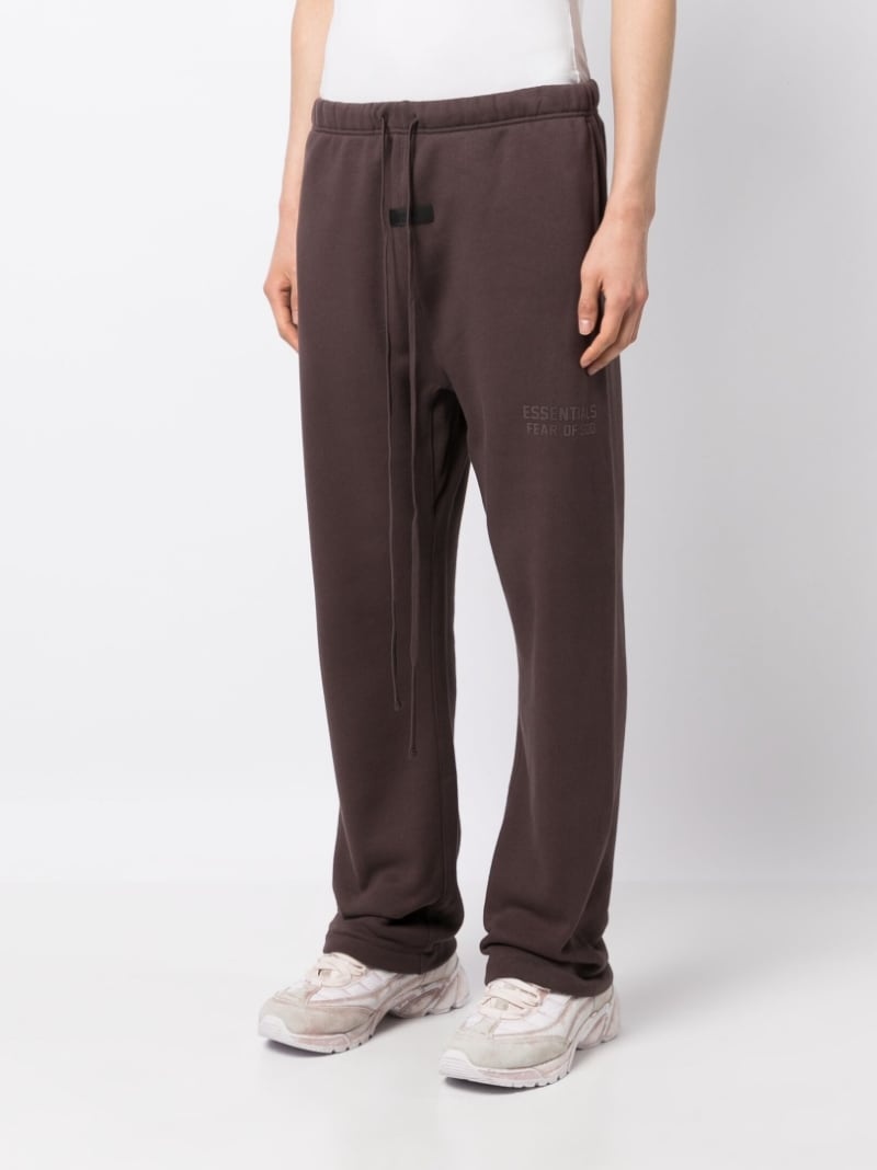 drawstring cotton track pants - 3