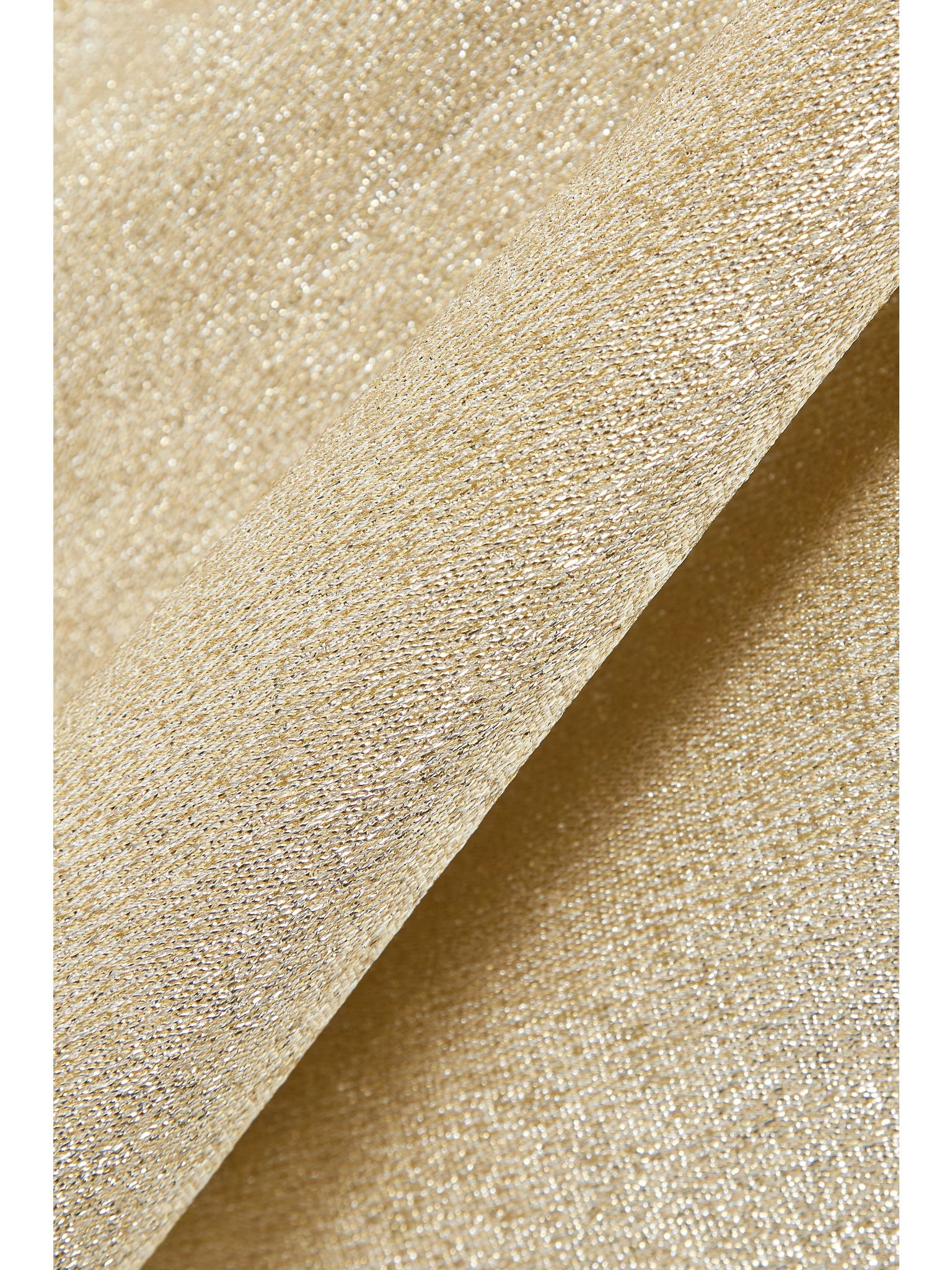 Embellished glittered stretch-crepe maxi dress Gold - 4