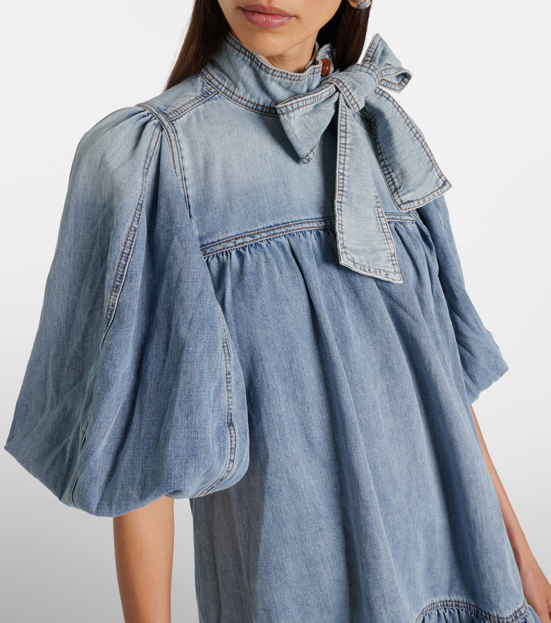 Denim Smock minidress - 5