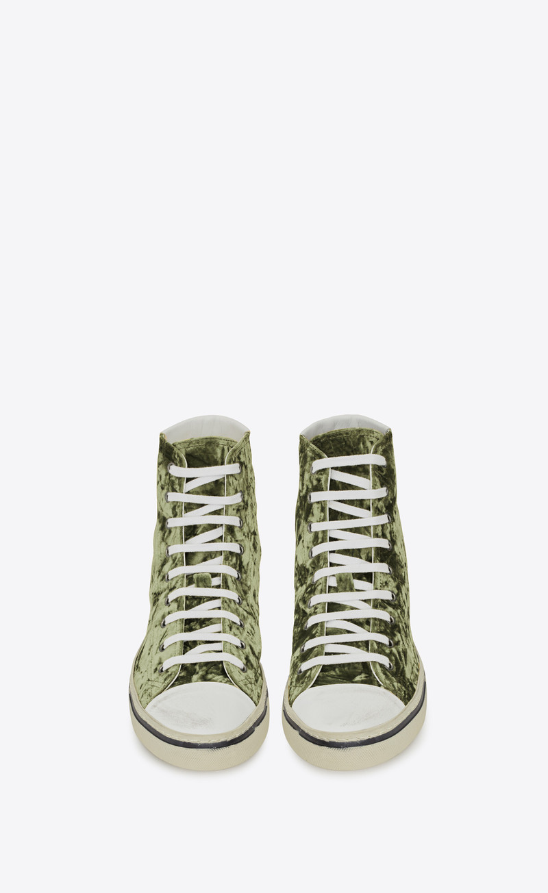 SAINT LAURENT malibu mid-top sneakers in velvet outlook