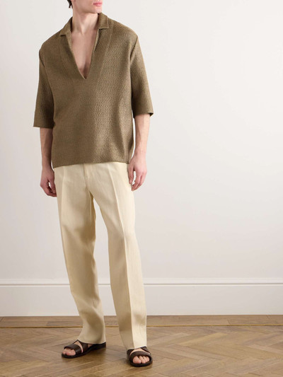 ZEGNA Calcare Straight-Leg Belted Oasi Linen Trousers outlook