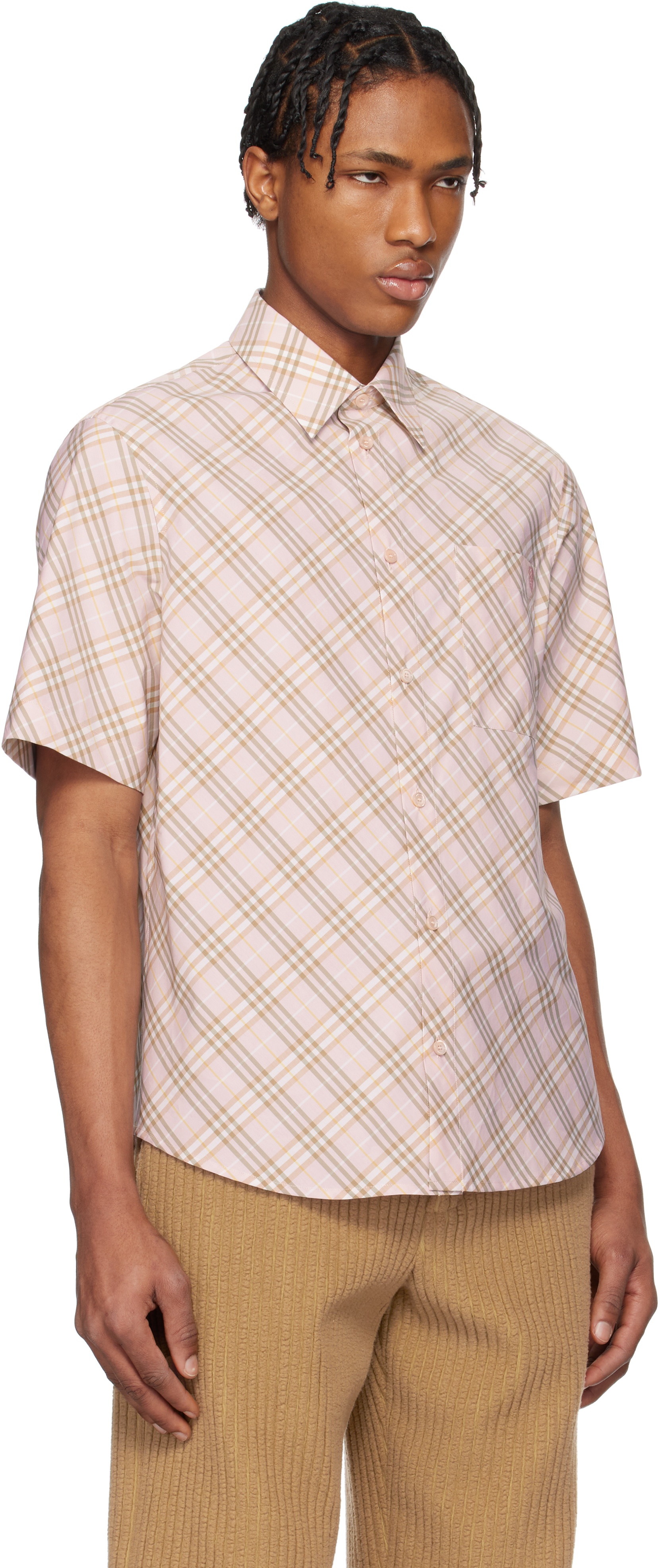 Pink Check Cotton Shirt - 3