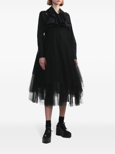 Noir Kei Ninomiya layered tulle midi dress outlook