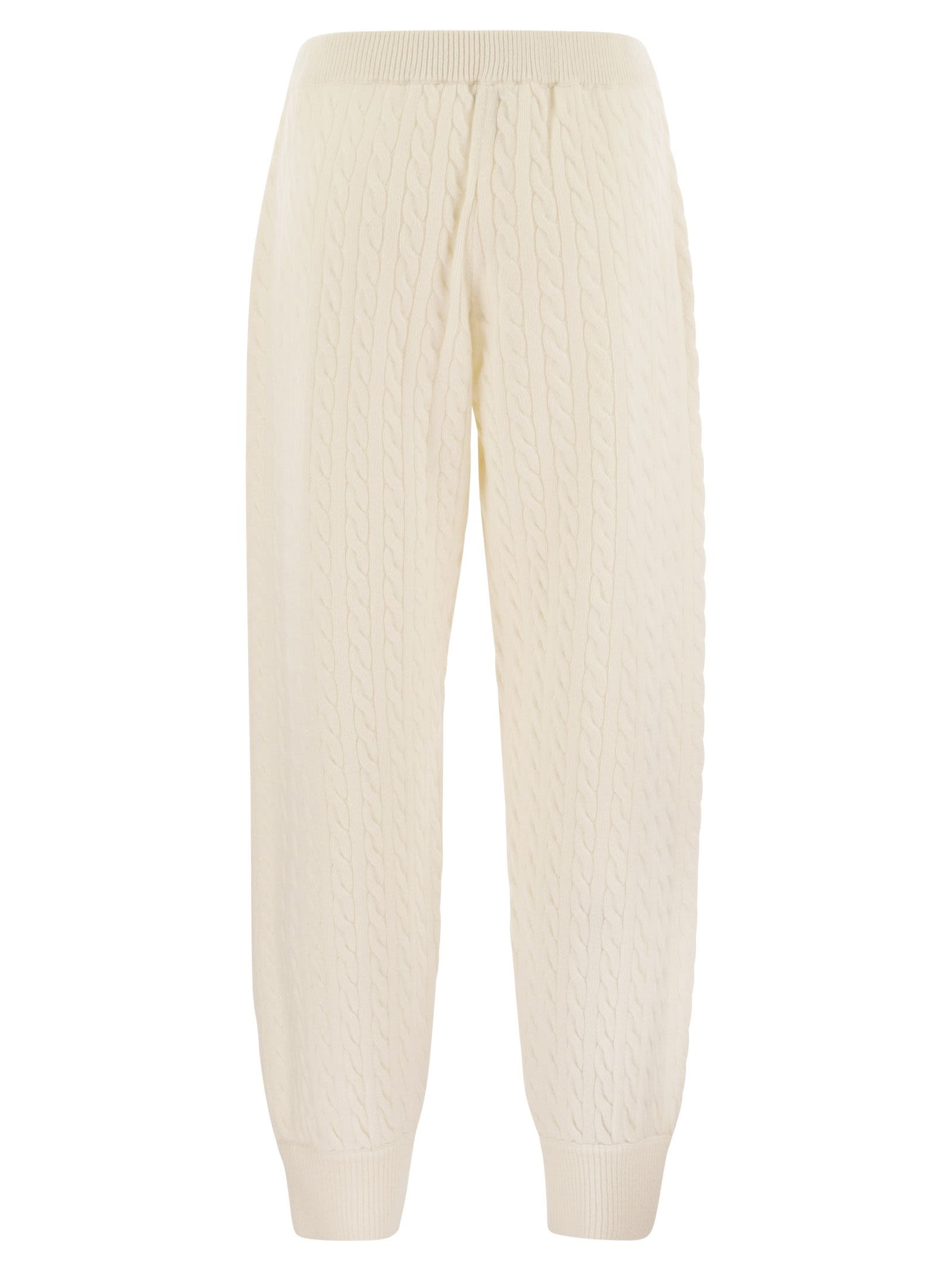 Brunello Cucinelli Women Cashmere Cable Knit Trousers - 2
