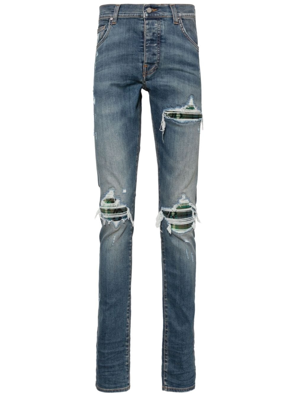 AMIRI MX1 mid-rise skinny jeans farfetch REVERSIBLE