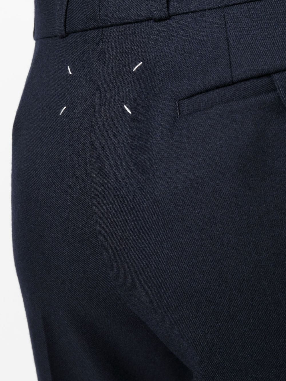 four-stitch wool trousers - 5