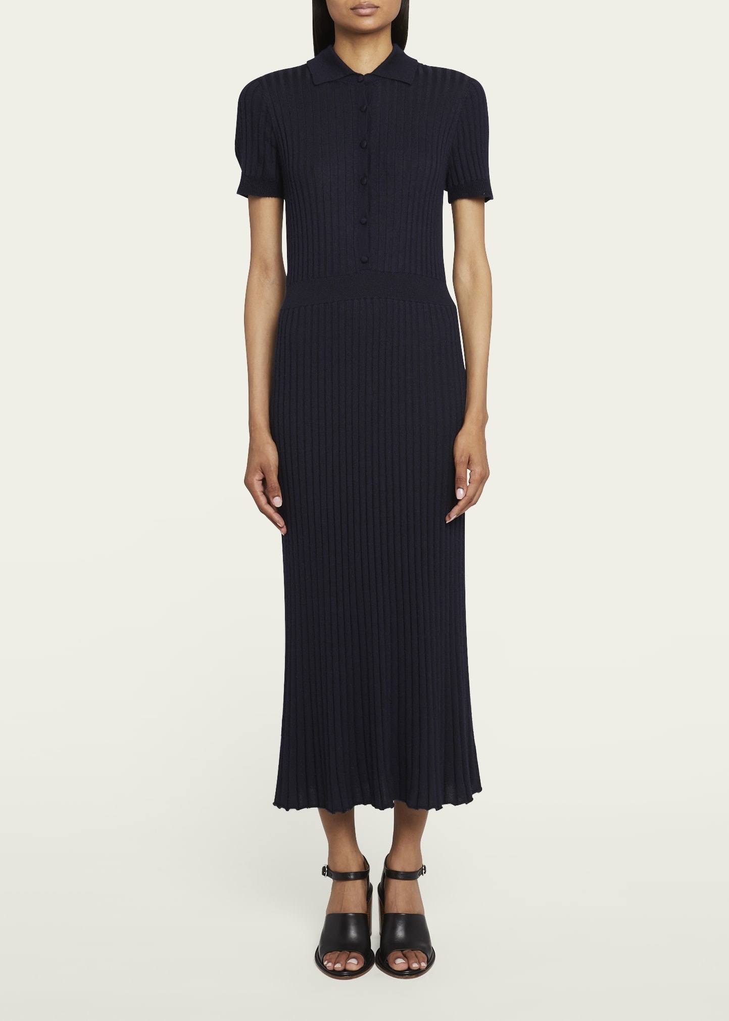 Amor Polo Ribbed Cashmere Dress - 2