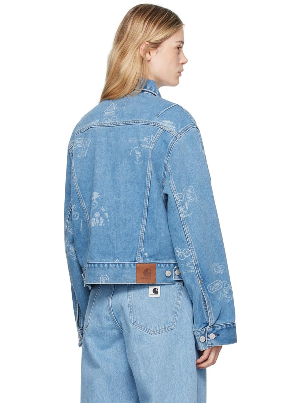 Blue Stamp Denim Jacket - 3