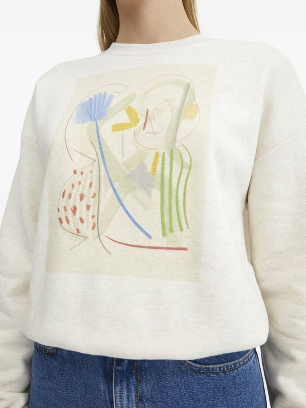 abstract-print cotton sweatshirt - 4