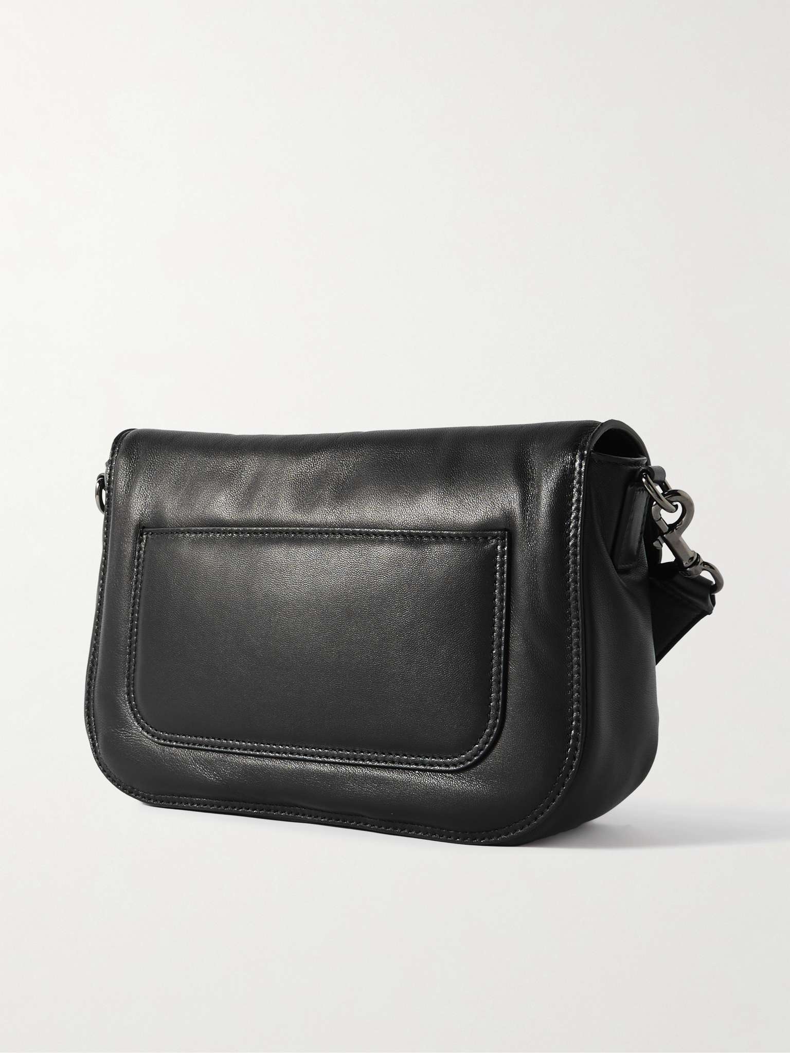 Padded Leather Messenger Bag - 4