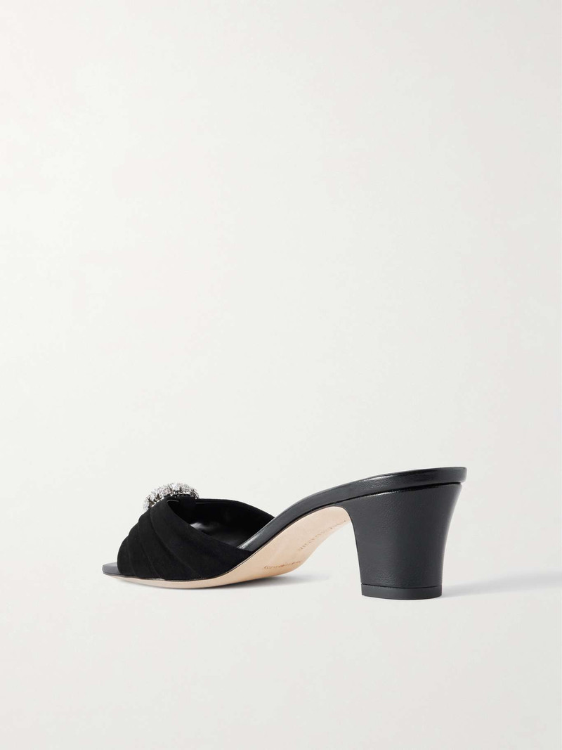 Ansalko 50 크리스탈 - Embellished 스웨드 Mules 검정 3