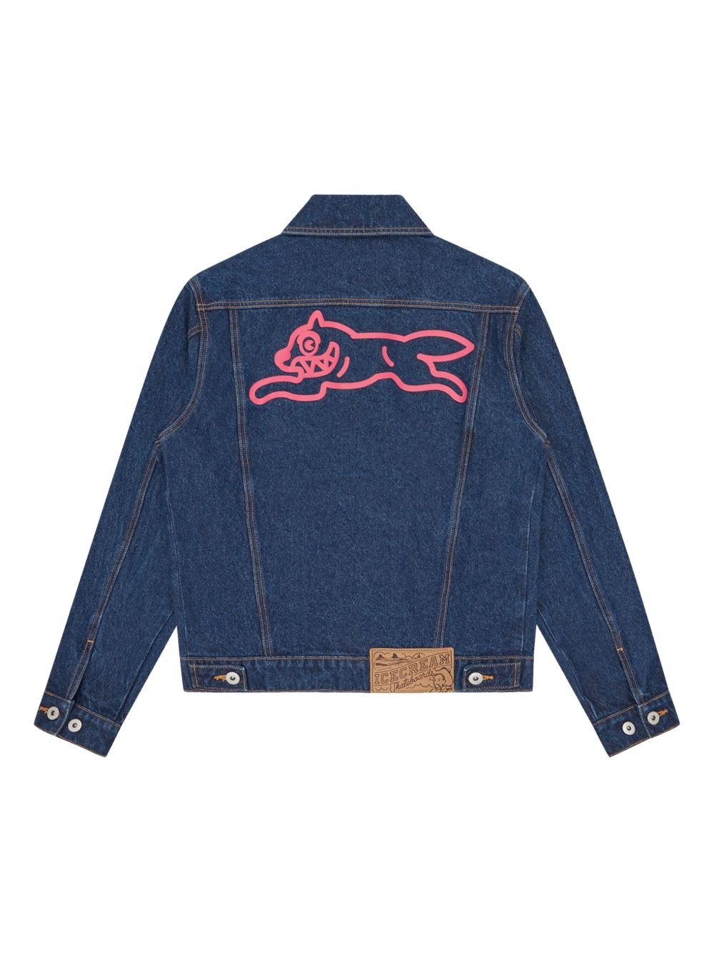 logo print denim jacket - 2