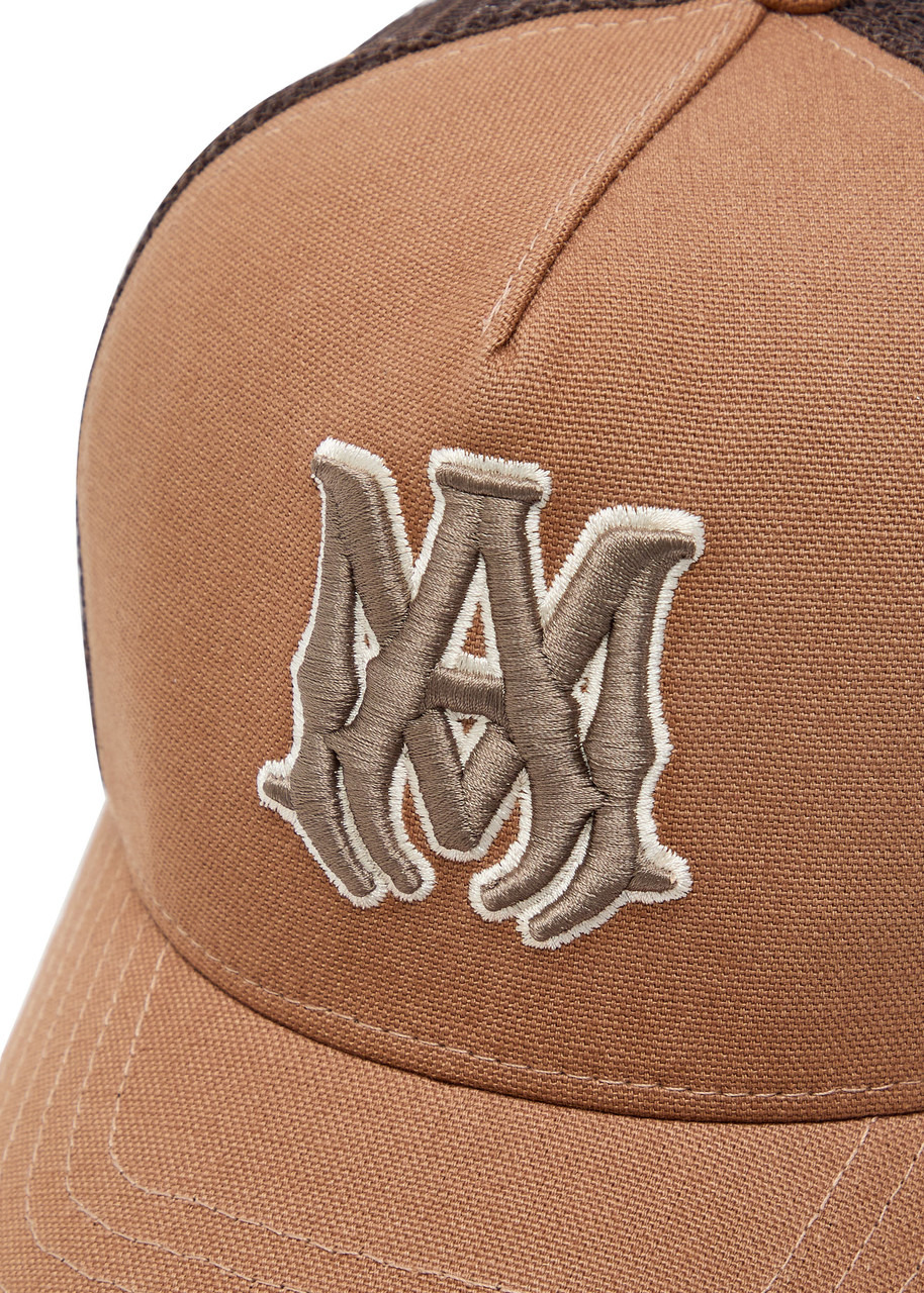 Amiri Ma Outline Embroidered Canvas Trucker hat - 3