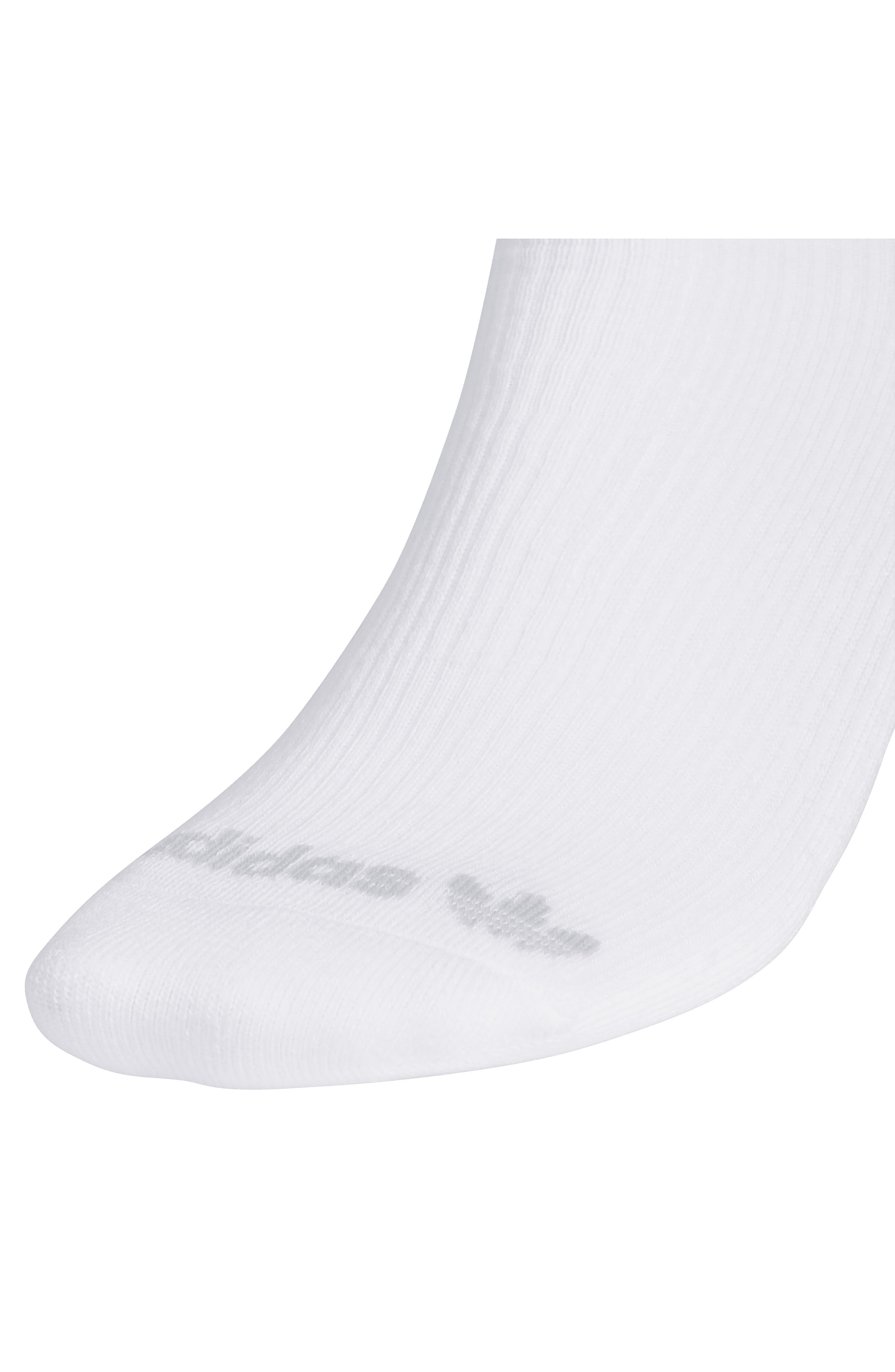 adidas Gender Inclusive Assorted 3-Pack Cotton Quarter Socks in White/Clear Grey/Black at Nordstrom - 6