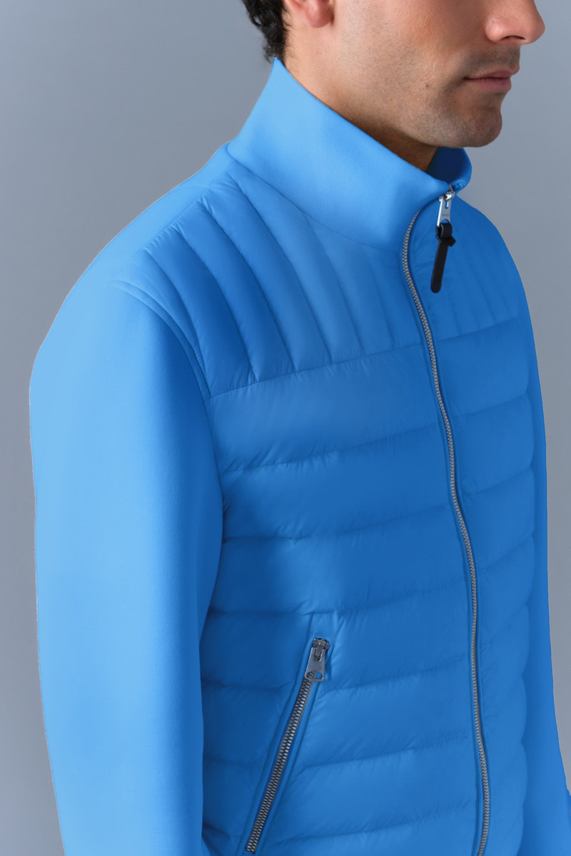 COLLIN-R Nano Down Mixed Media Bomber Jacket 5