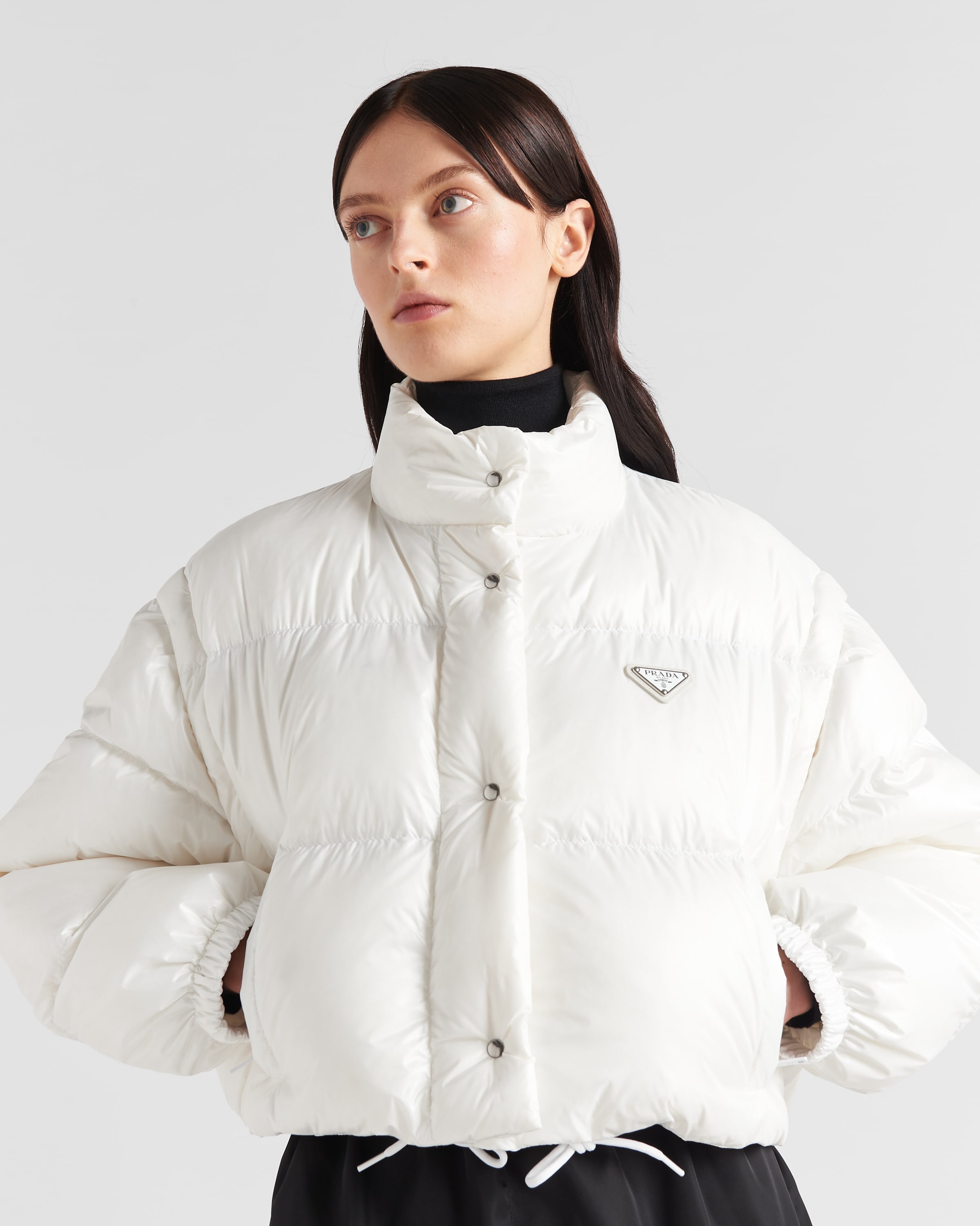 Re-Nylon cropped convertible down jacket - 3