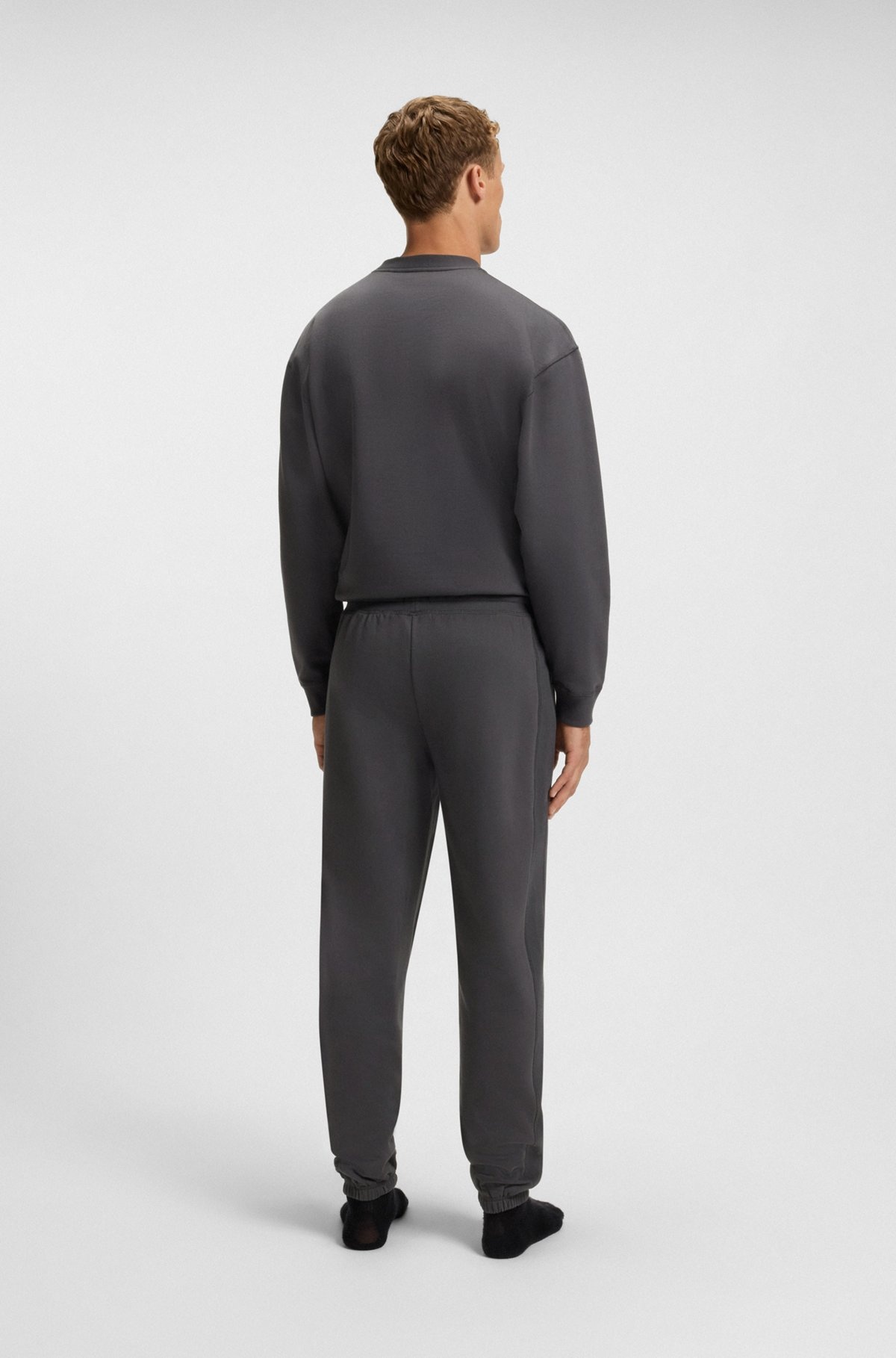 COTTON-TERRY TRACKSUIT BOTTOMS WITH DOUBLE B MONOGRAM - 4