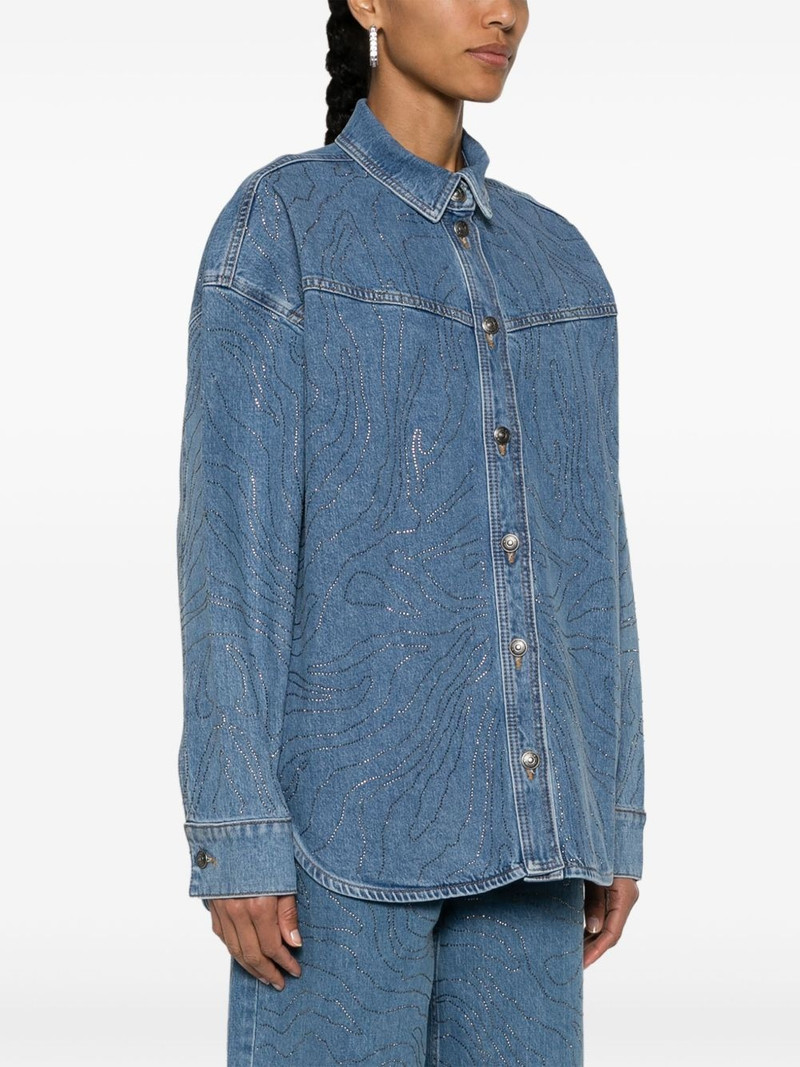 crystal-embellished denim shirt 3