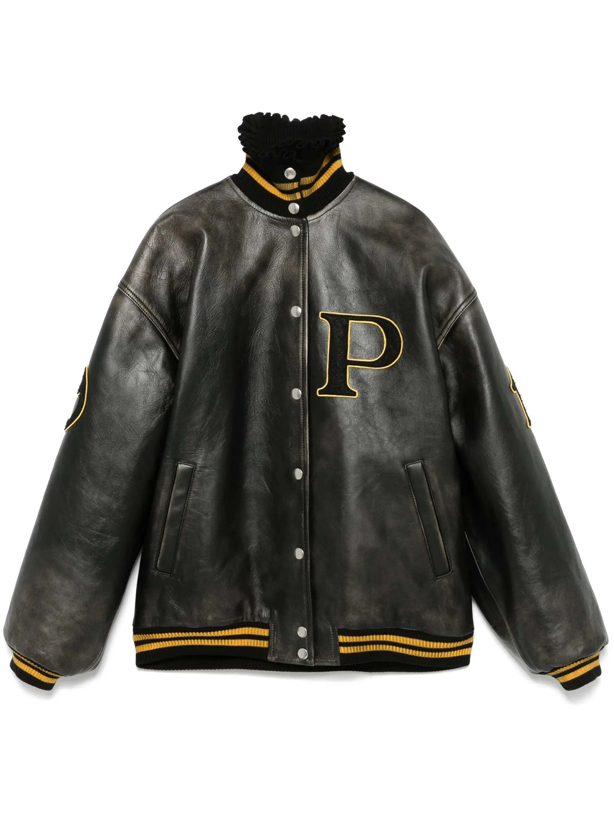 Leather Bomber Jacket - 1