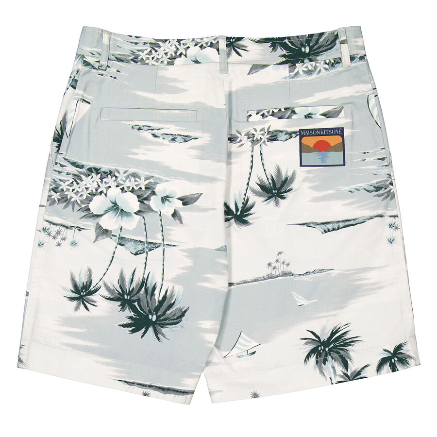 Maison Kitsune Seafoam Graphic Board Shorts - 6