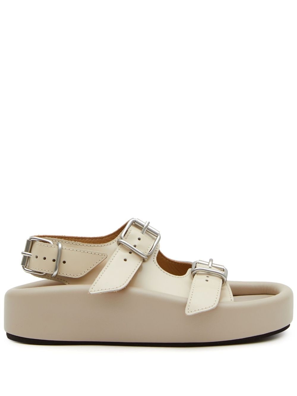 open-toe buckled sandals - 1