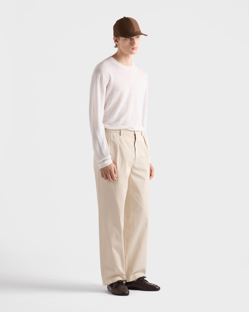 Prada Long-sleeved linen and silk sweater outlook